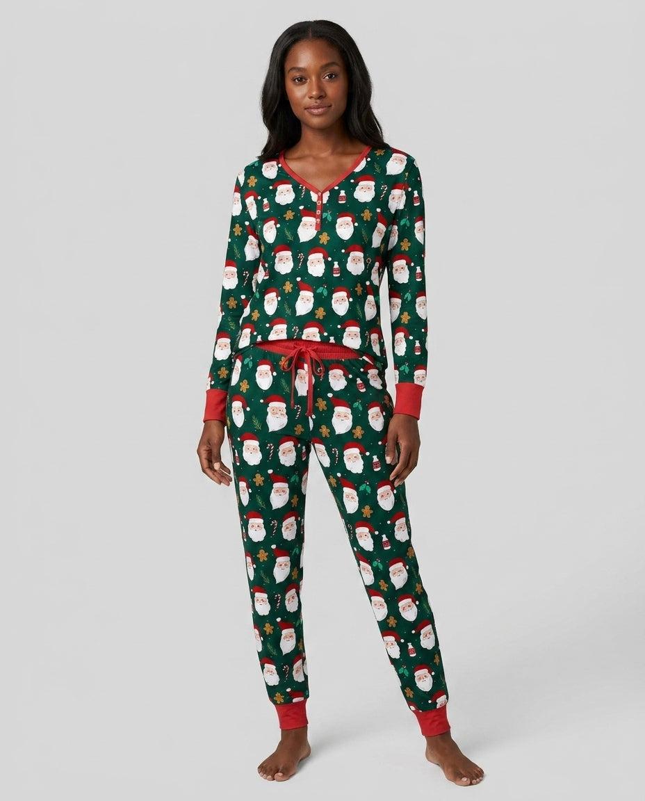 Christmas Sweet Santa Bamboo Women Pajama Set