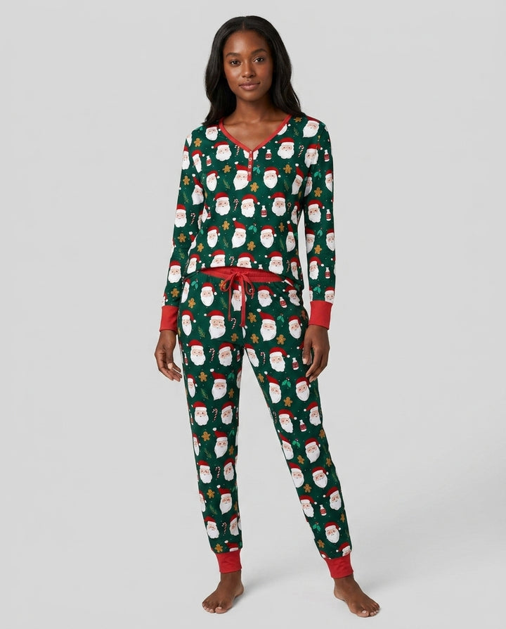 Christmas Sweet Santa Bamboo Women Pajama Set