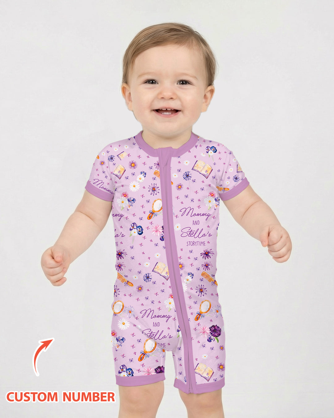 Mommy Daddy And Me Bedtime Story Family Matching Bamboo Shorty Zippy