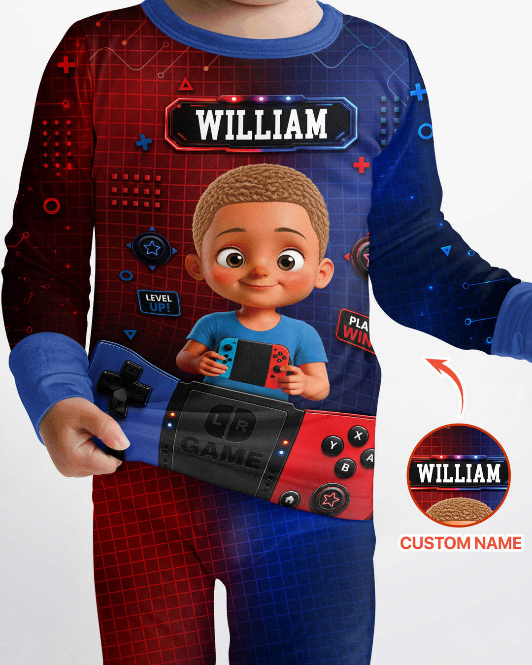 Game Controller Baby Bamboo Two Piece Long Sleeve Pajama Set