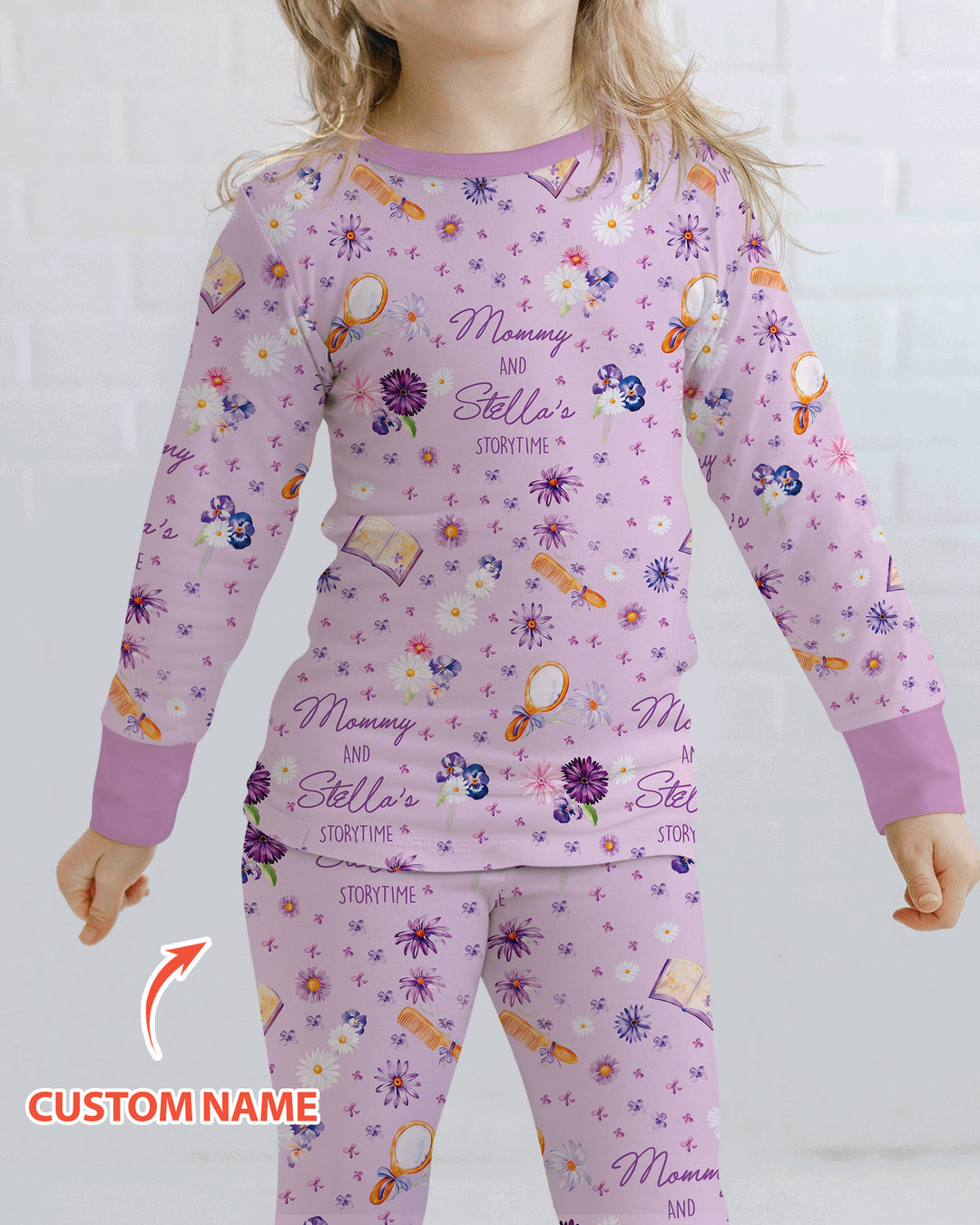 Conjunto de pijama de dos piezas de bambú con mangas largas, plantilla PERSONALIZADA