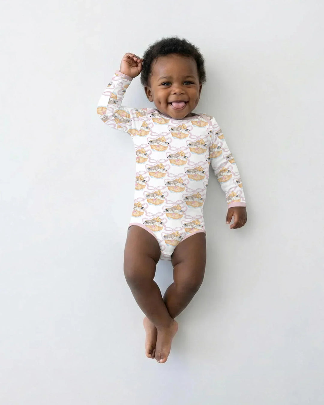 Body de bambú con estampados de cangrejo y bambú