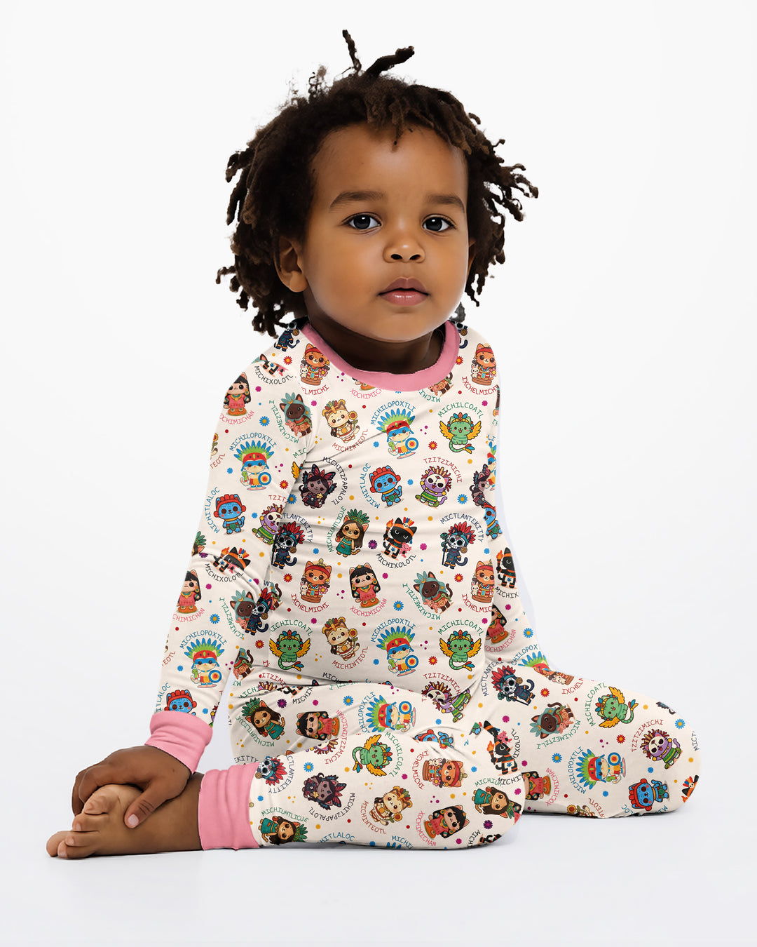 Michi Fiesta Azteca Bamboo Two Piece Long Sleeve Pajama Set