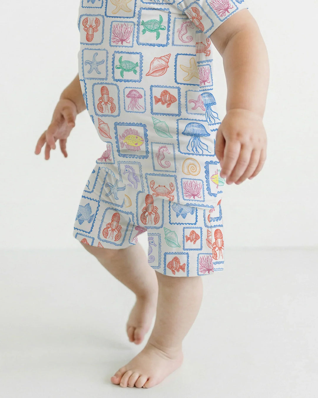 Schlafanzug-Set zweiteilig, kurze Ärmel, kurze Hose, Bambus