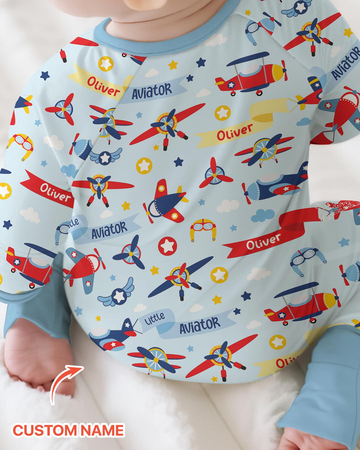 Our Little Aviator Custom Name Bamboo Convertible Zippy