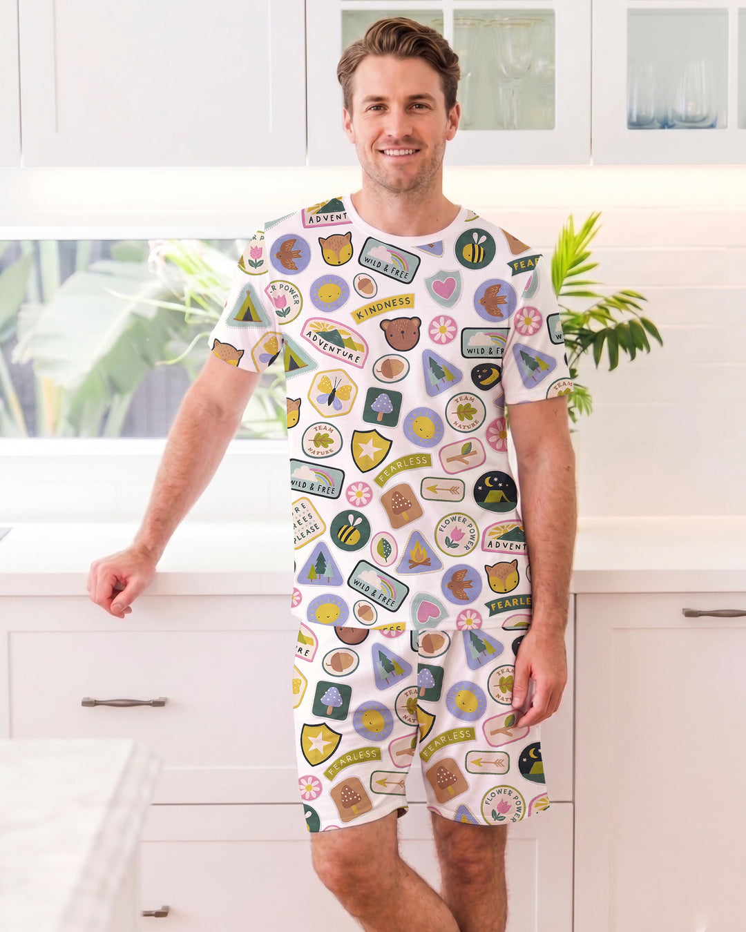 Little Explorer Bamboo Men Short Sleeve Short Pajama Set