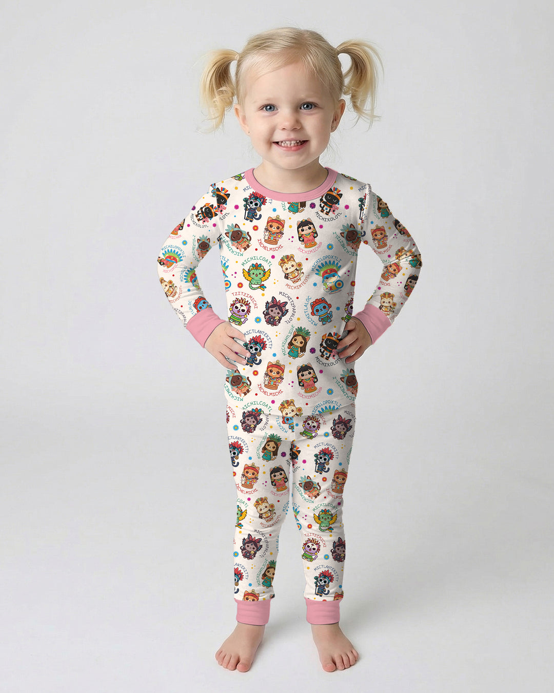 Michi Fiesta Azteca Bamboo Two Piece Long Sleeve Pajama Set
