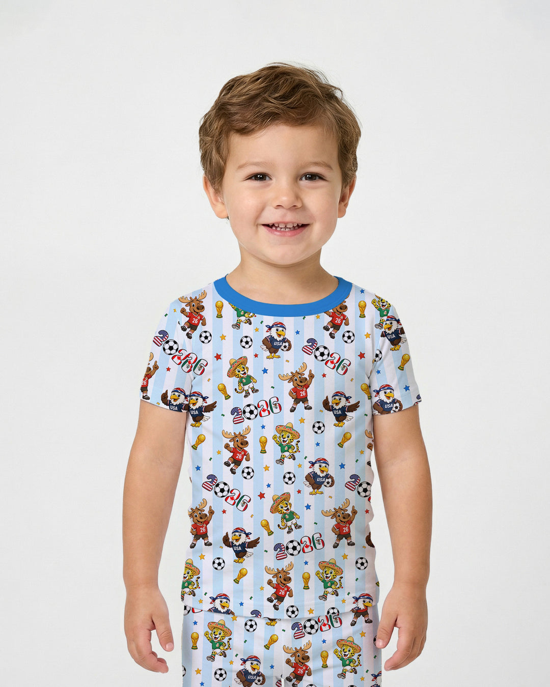 Zweiteiliges, kurzärmliges Pyjama-Set mit Marienkäfern