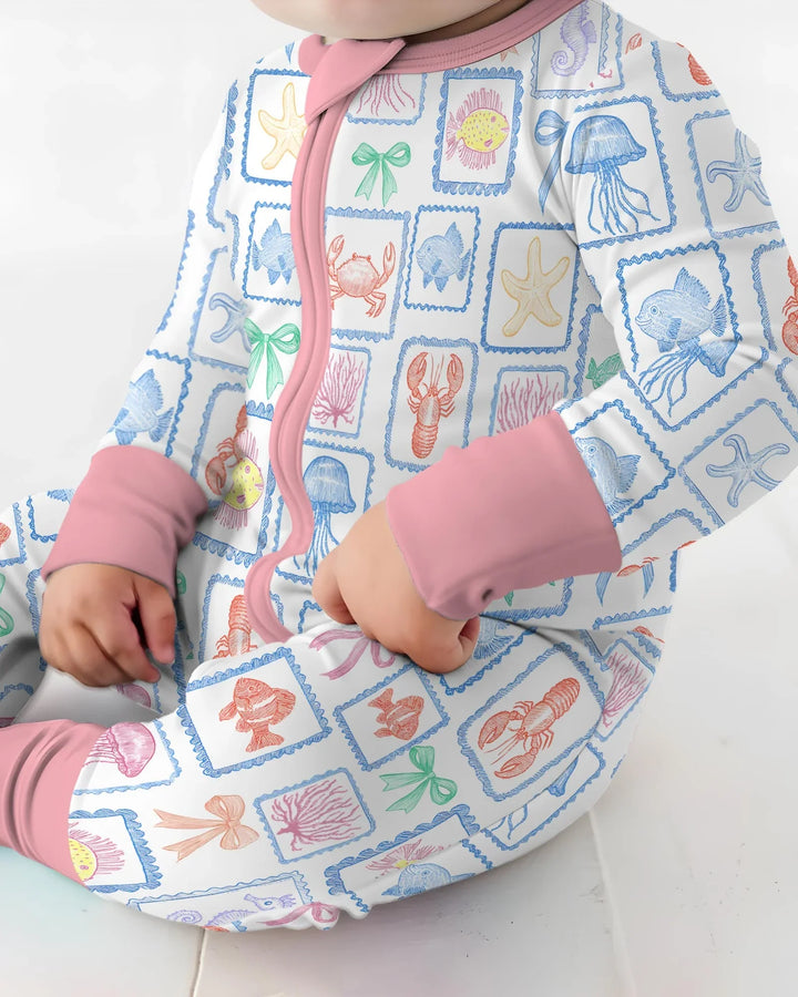 Coastal Treasures Family Matching Bamboo Convertible Zippy