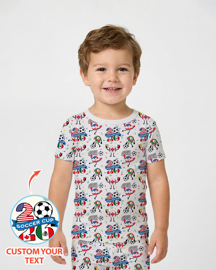Soccer Squad 2026 Bamboo Two Piece Short Sleeve Pajama Set