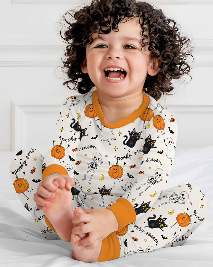 Conjunto de pijama de dos piezas de bambú con mangas largas, plantilla PERSONALIZADA