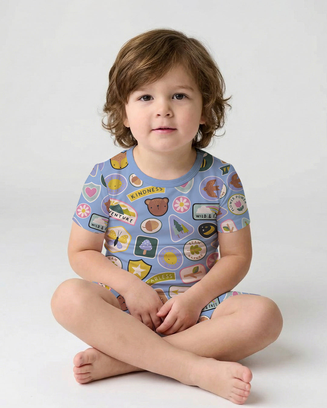 Little Explorer Bamboo Two Piece Short Sleeve Shorts Pajama Set