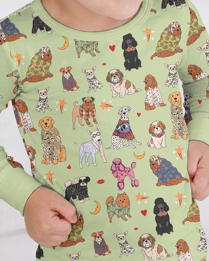 Paws In Pajamas Bamboo Two Piece Long Sleeve Pajama Set