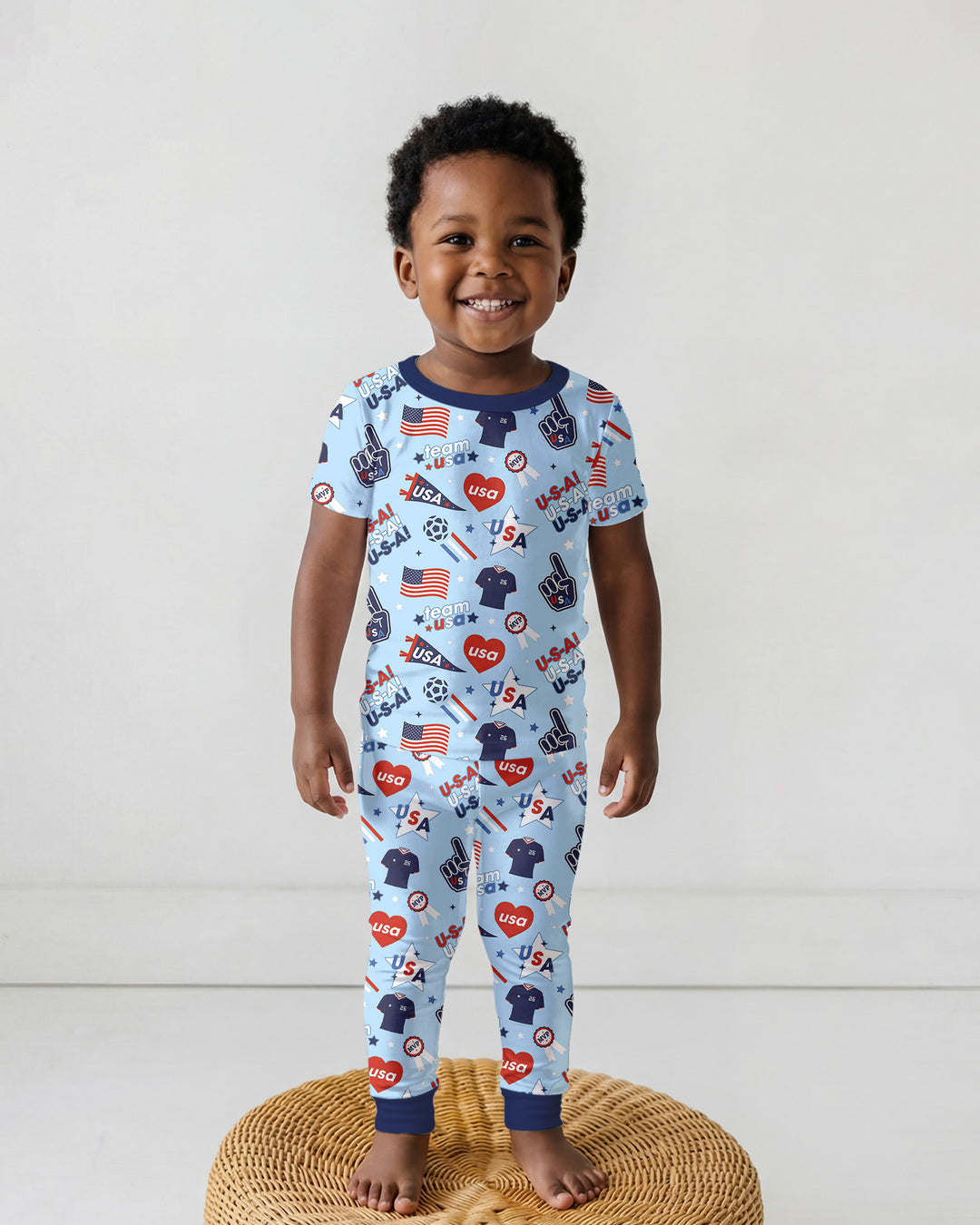 Zweiteiliges, kurzärmliges Pyjama-Set mit Marienkäfern
