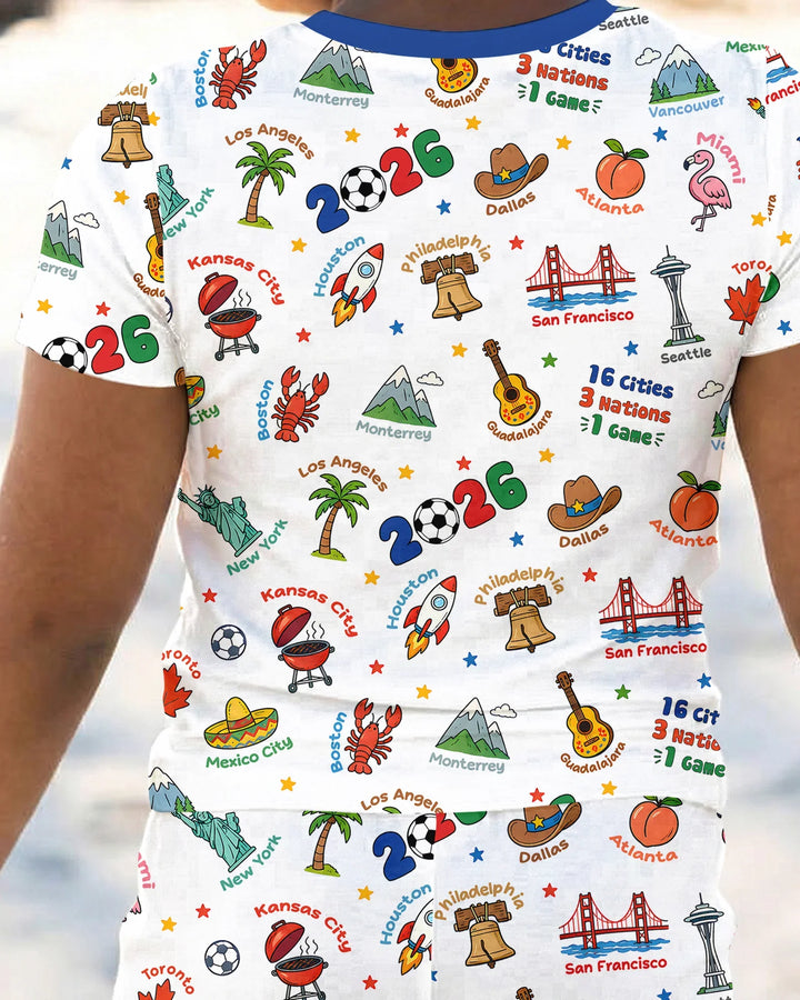 Zweiteiliges, kurzärmliges Pyjama-Set mit Marienkäfern