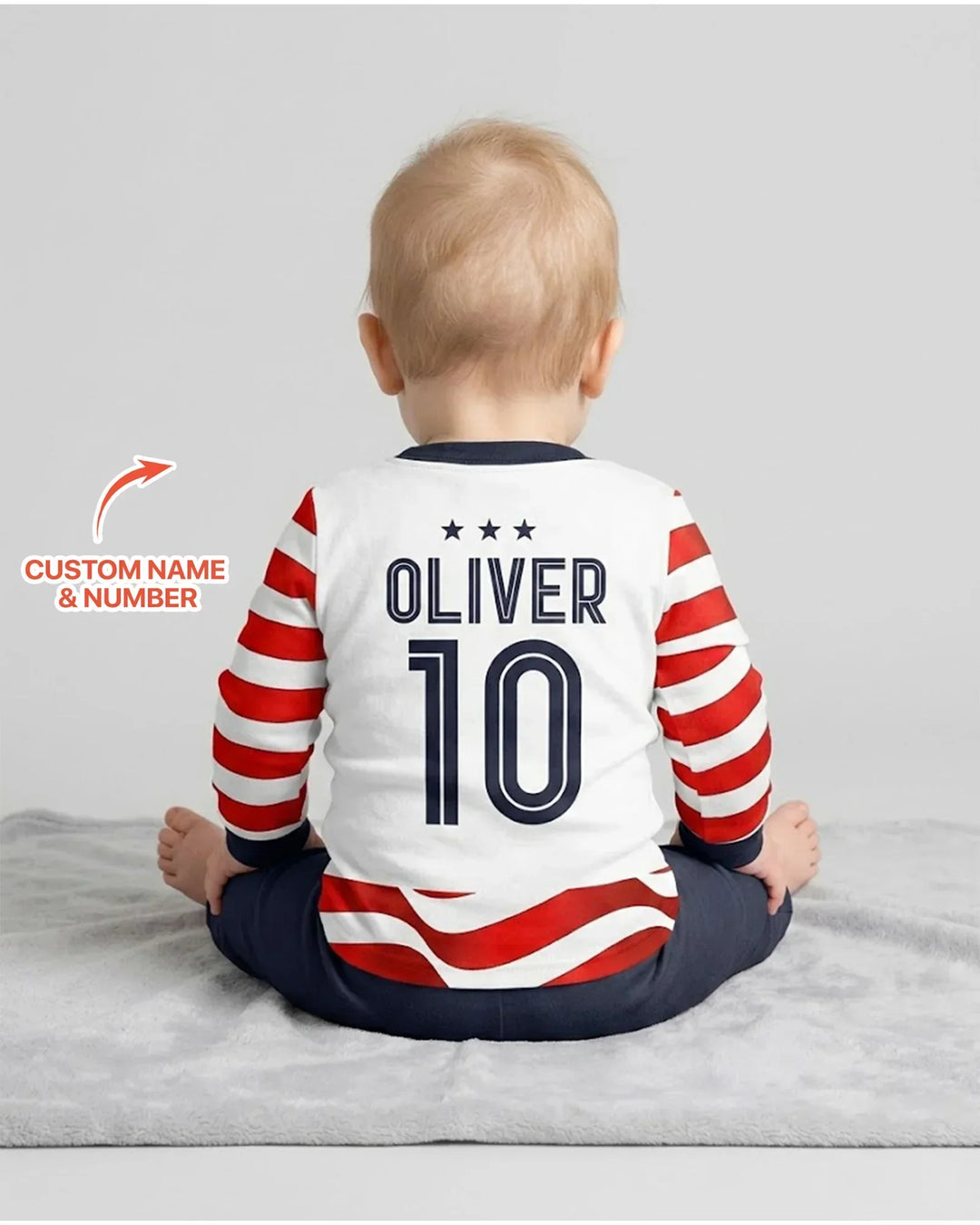 Custom Name USA Spirit Bamboo Two Piece Short Sleeve Shorts Pajama Set