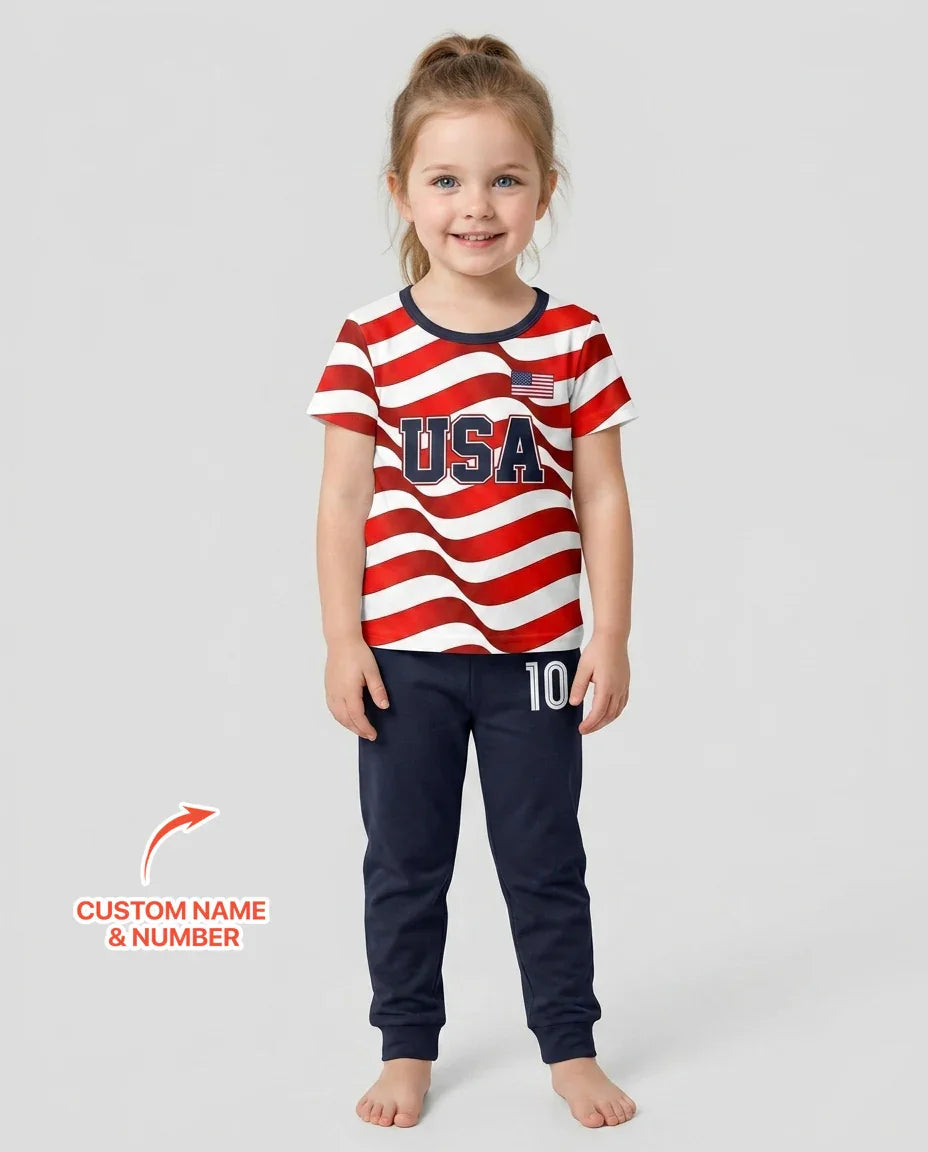 Zweiteiliges, kurzärmliges Pyjama-Set mit Marienkäfern