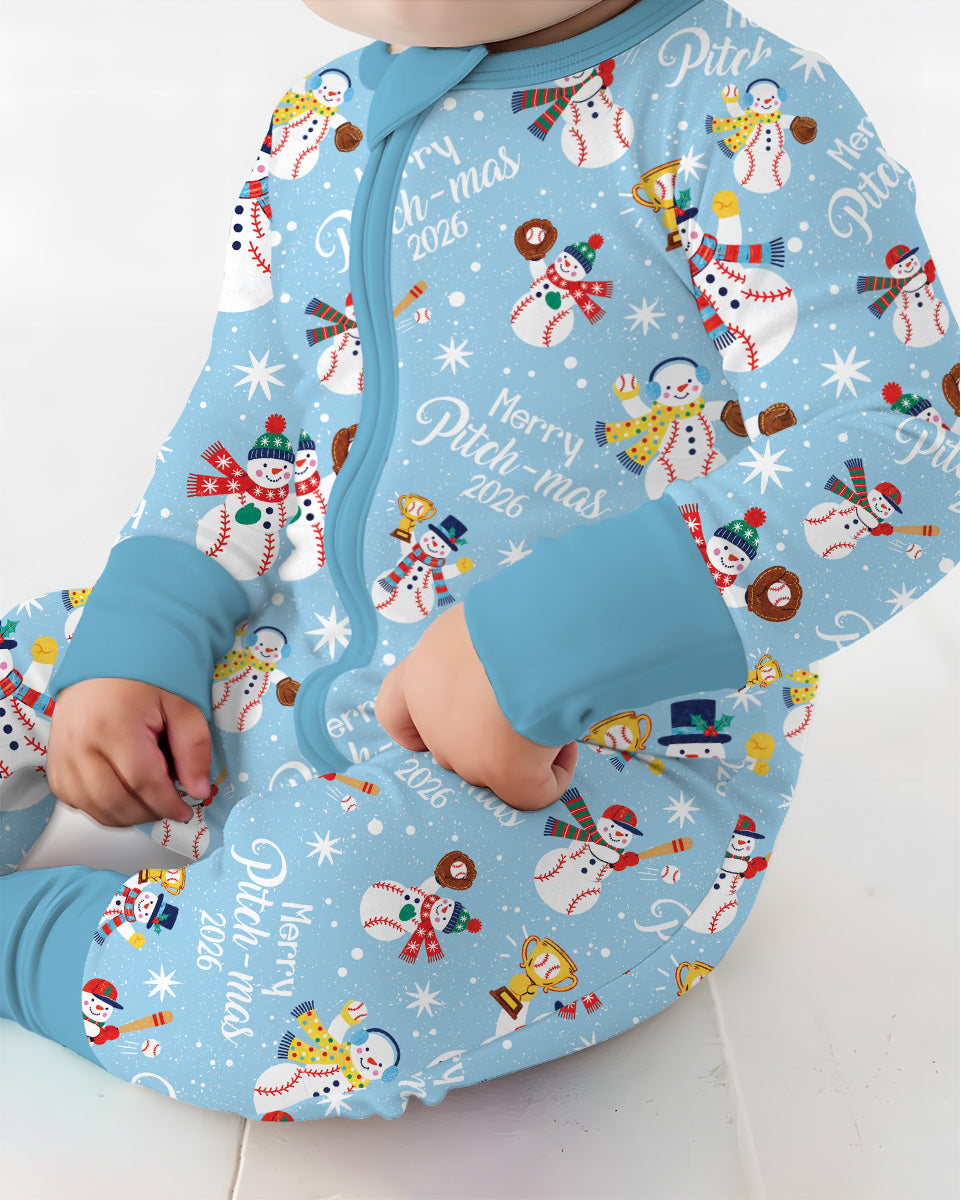 Baseball Christmas Non-custom Version Bamboo Convertible Zippy