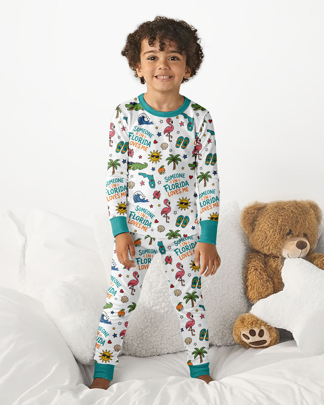 Someone in Florida Loves Me Bamboo Two Piece Long Sleeve Pajama Set