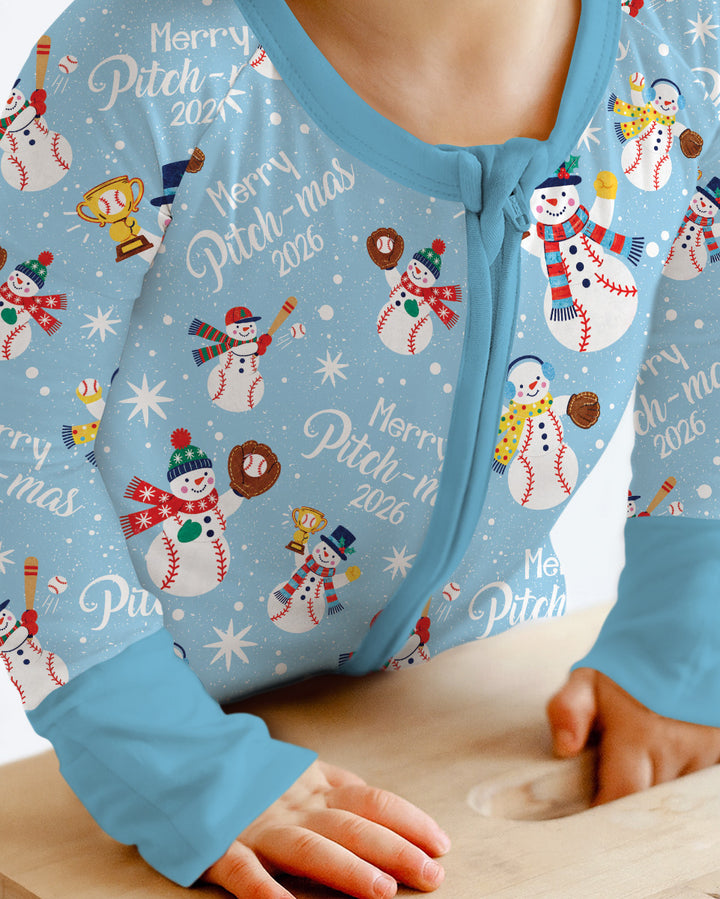 Baseball Christmas Non-custom Version Bamboo Convertible Zippy