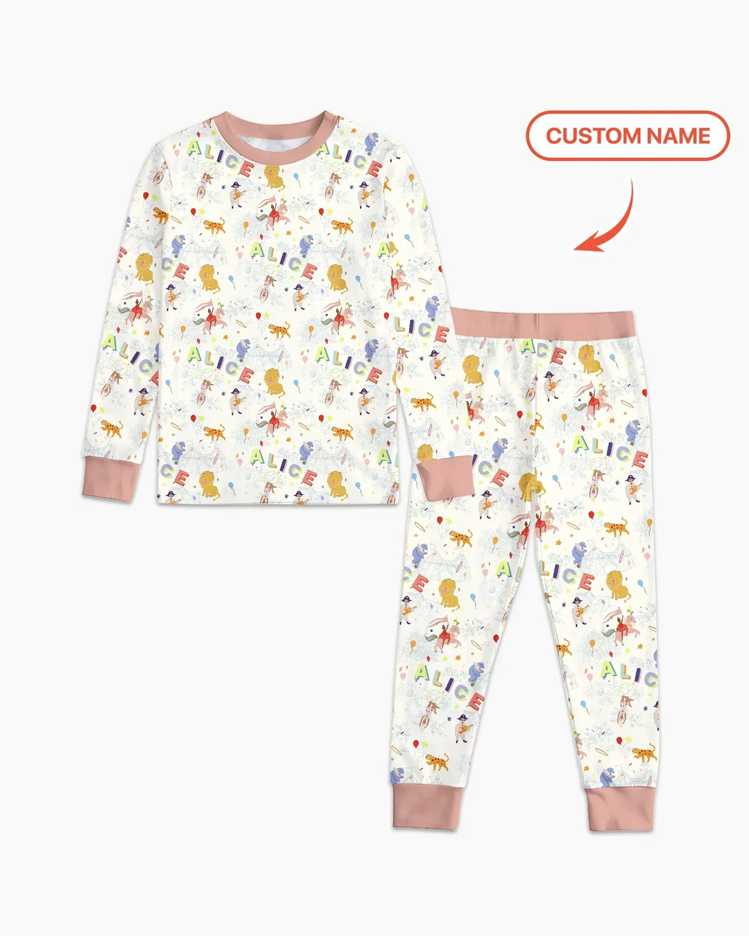 Zweiteiliges Langarm-Pyjama-Set mit Sommerfrüchten