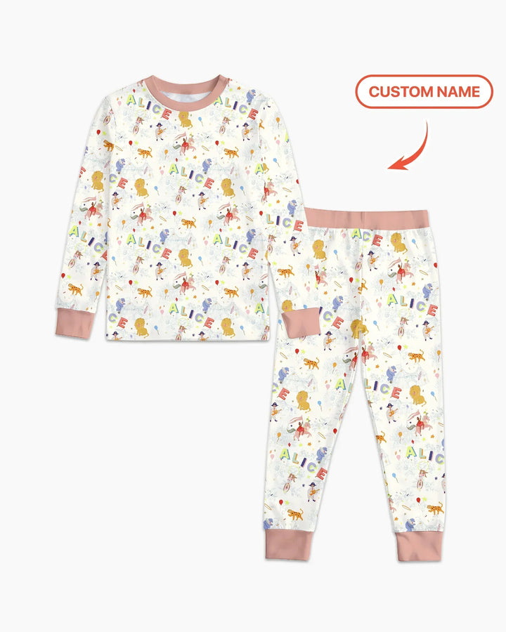 Zweiteiliges Langarm-Pyjama-Set mit Sommerfrüchten
