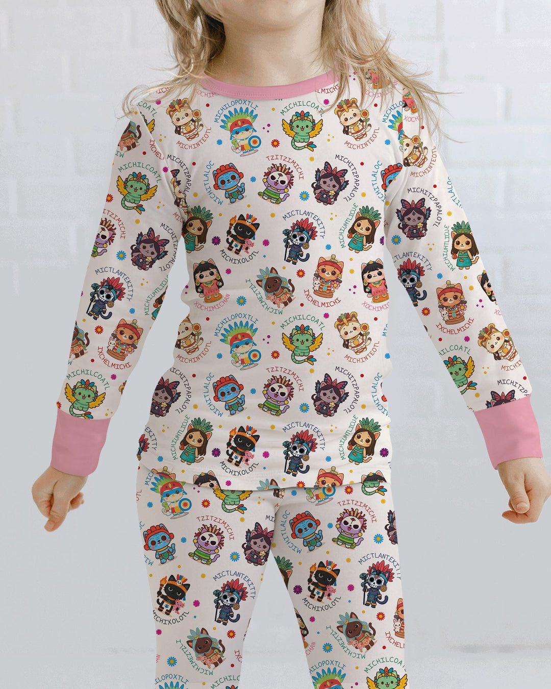 Michi Fiesta Azteca Bamboo Two Piece Long Sleeve Pajama Set