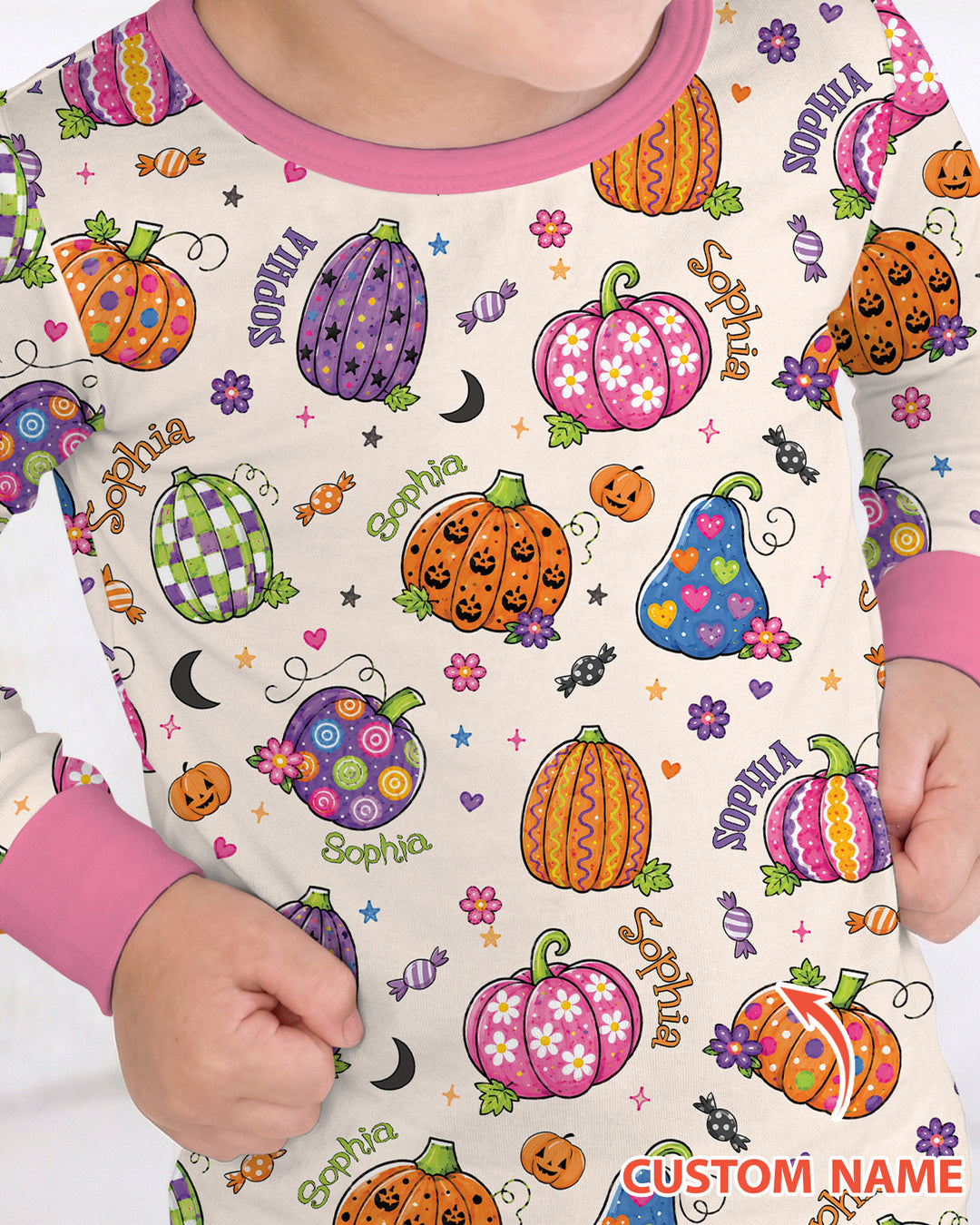 Boo-tiful Pumpkins Bamboo Two Piece Long Sleeve Pajama Set