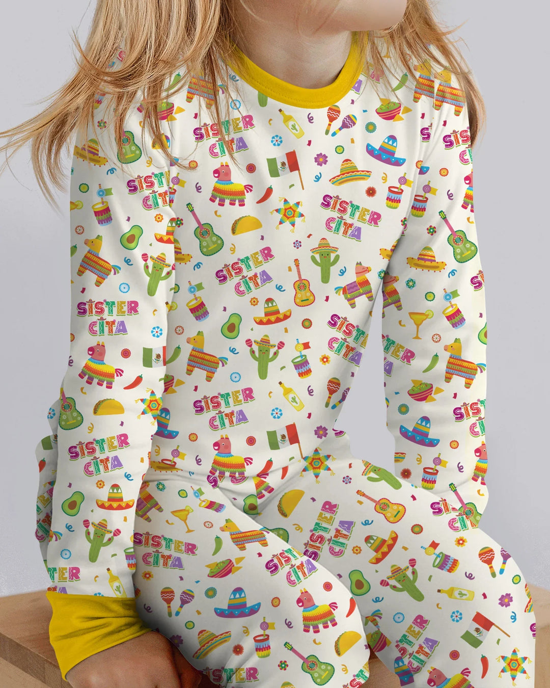 Cinco de Mayo Family Matching Bamboo Two Piece Long Sleeve Pajama Set