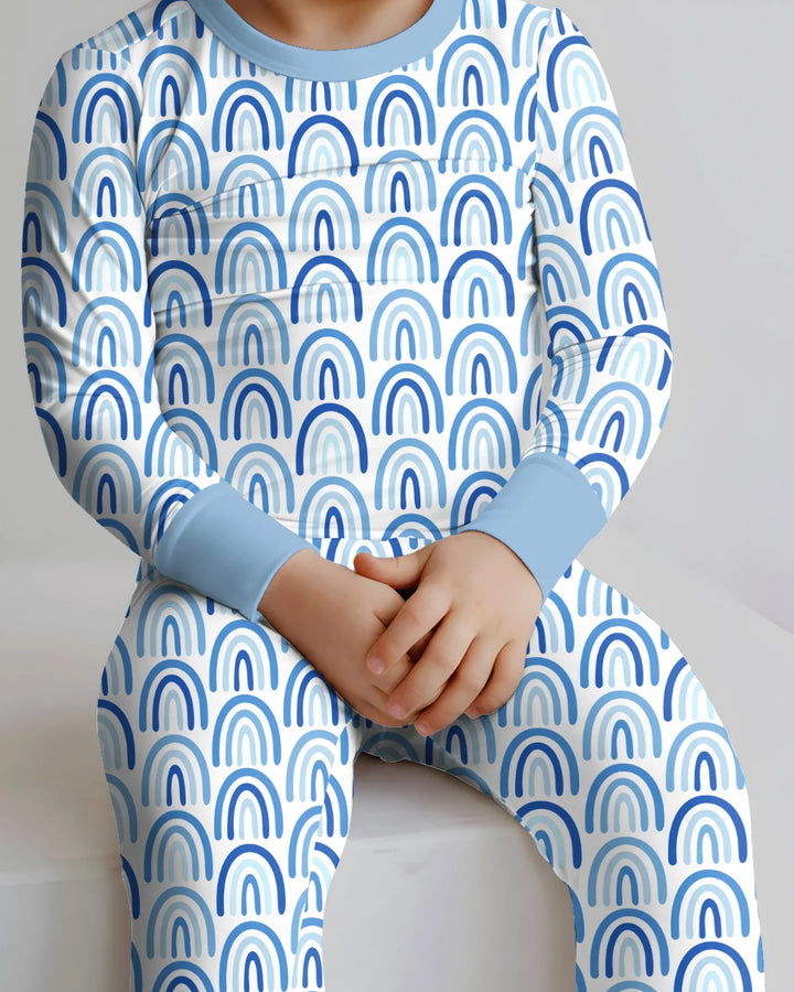 Zweiteiliges Langarm-Pyjama-Set mit Sommerfrüchten