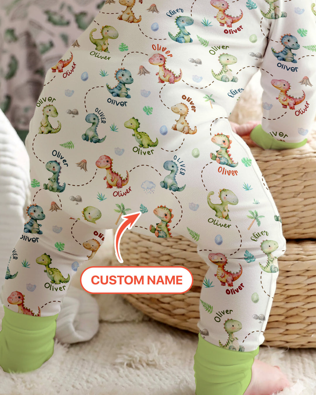 Gerippte Babykleidung mit individuellem Foto - Weich &amp; Skizzenhaft