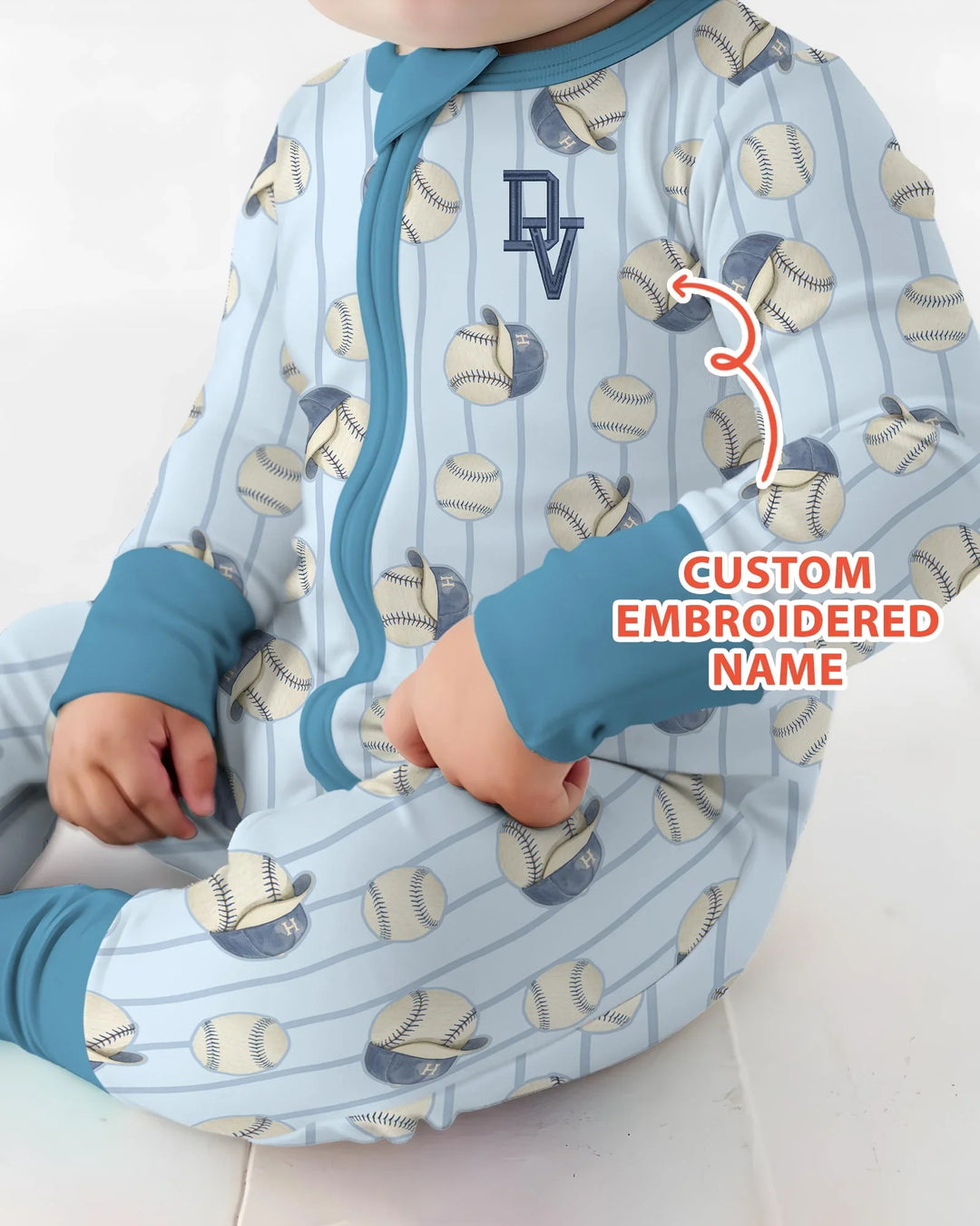 Custom Embroidered Baseball Bamboo Convertible Zippy