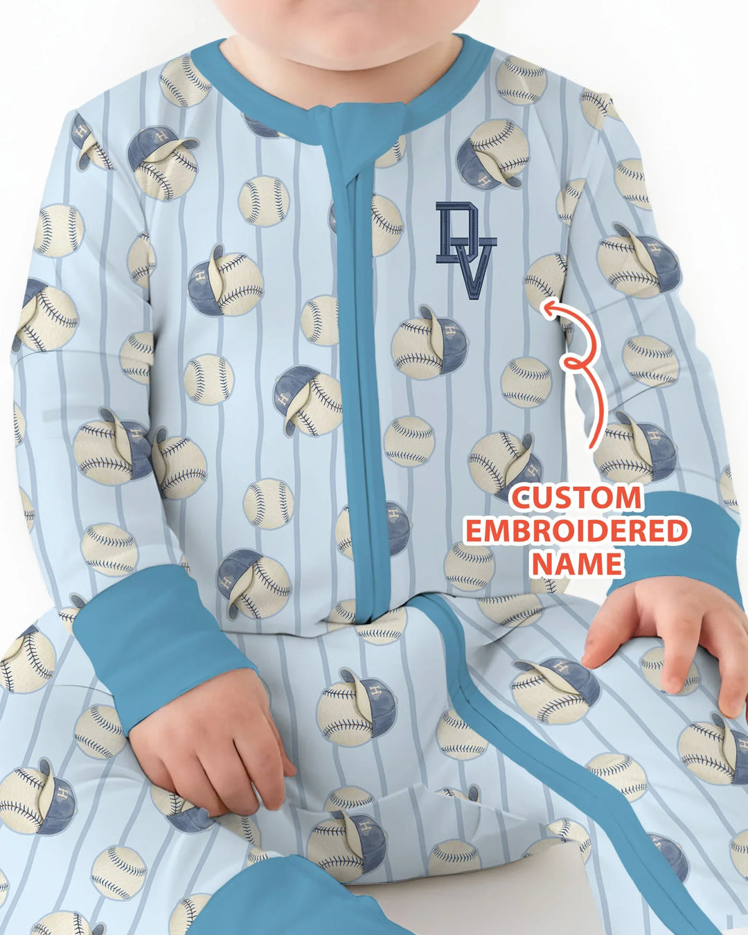 Custom Embroidered Baseball Bamboo Convertible Zippy