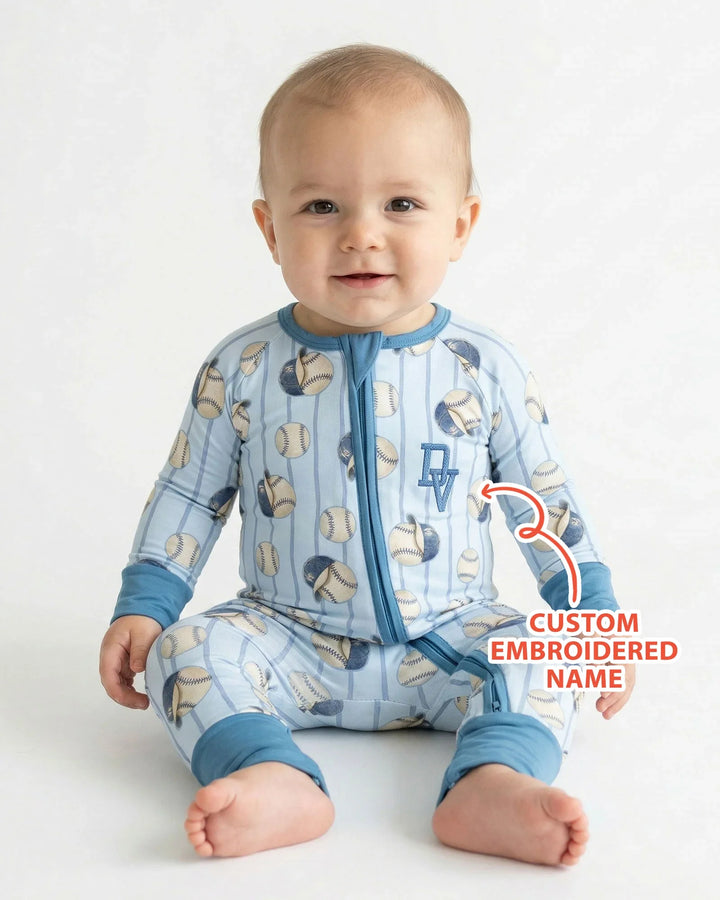 Custom Embroidered Baseball Bamboo Convertible Zippy