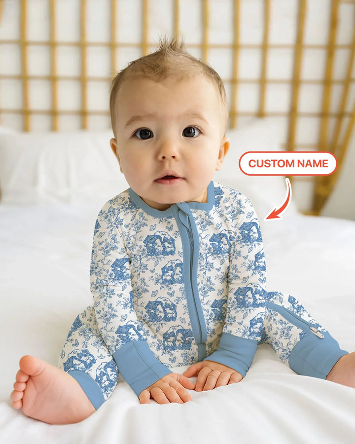 Custom Name Mama Bear Toile Convertible Zippy