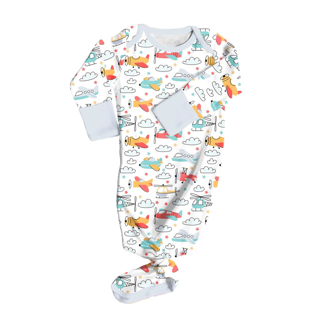 Airplanes and Helicopters Knot Gown - Zumbamboo