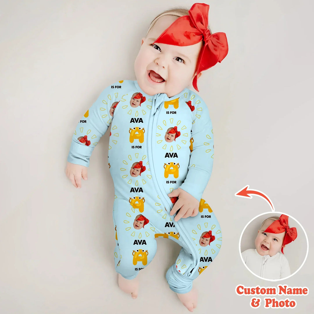 Alphabet Custom Face Baby Convertible Zippy - Zumbamboo