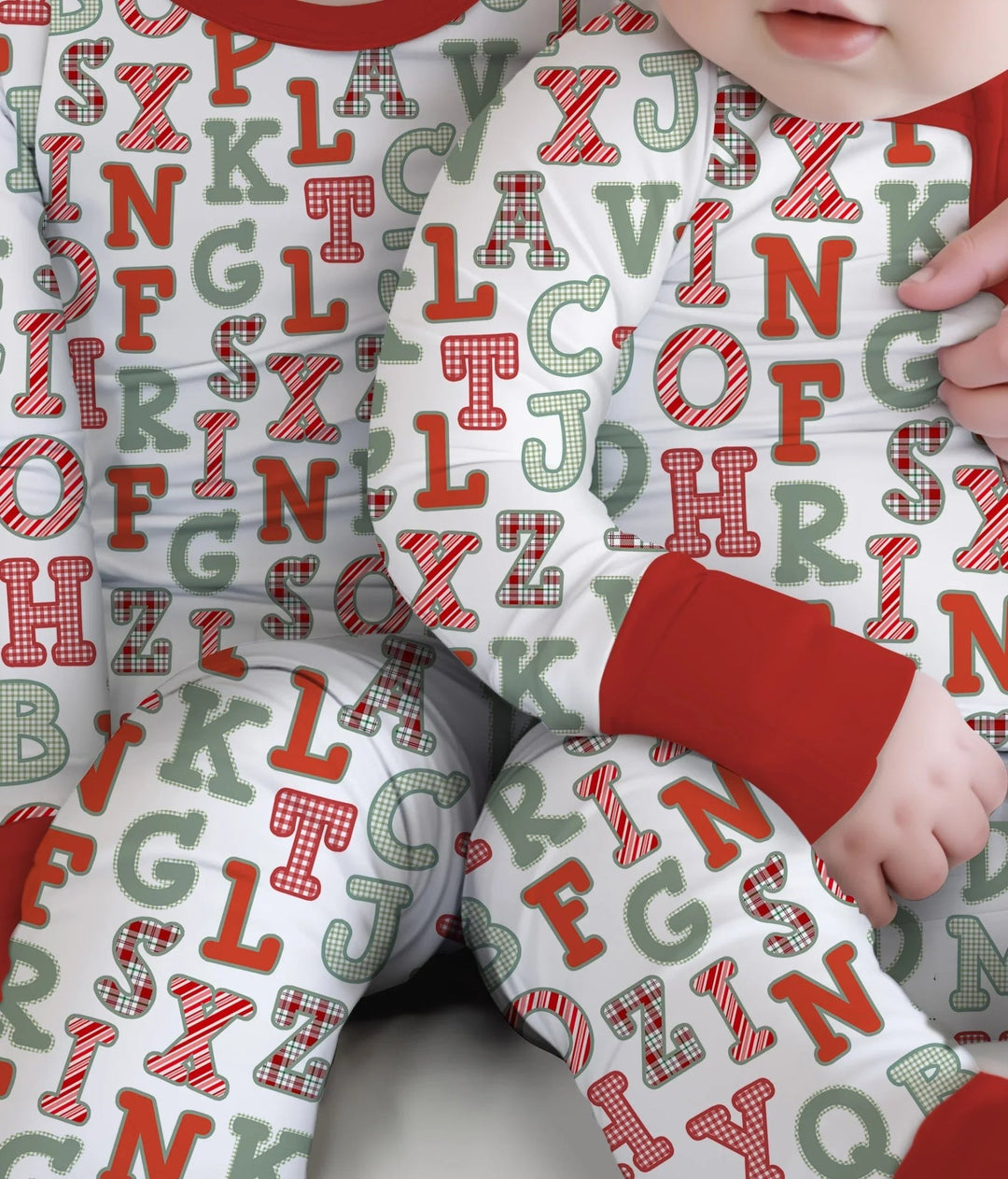 Alphabet Of Christmas Two Piece Long Sleeve Pajama Set - Zumbamboo