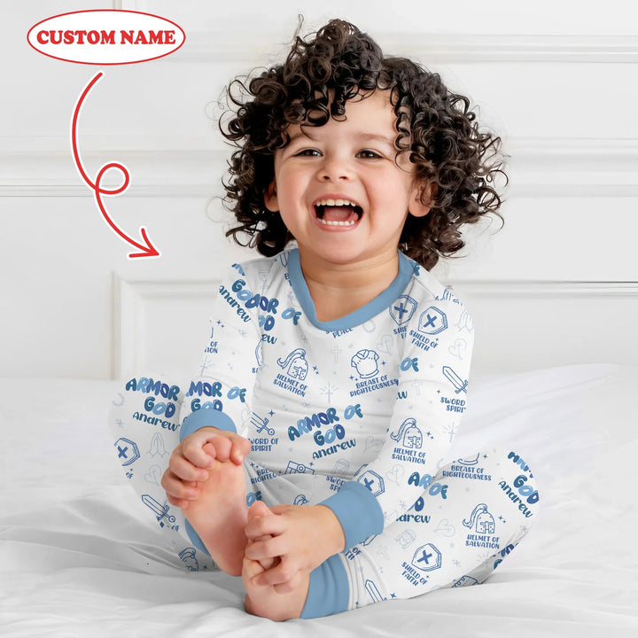 Armor of God Two Piece Long Sleeve Pajama Set - Zumbamboo