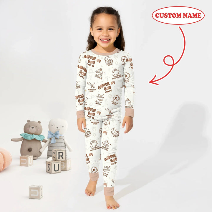 Armor of God Two Piece Long Sleeve Pajama Set - Zumbamboo