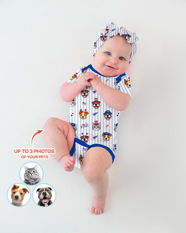 Gerippte Babykleidung mit individuellem Foto - Weich &amp; Skizzenhaft