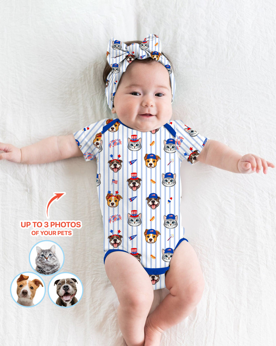 Gerippte Babykleidung mit individuellem Foto - Weich &amp; Skizzenhaft