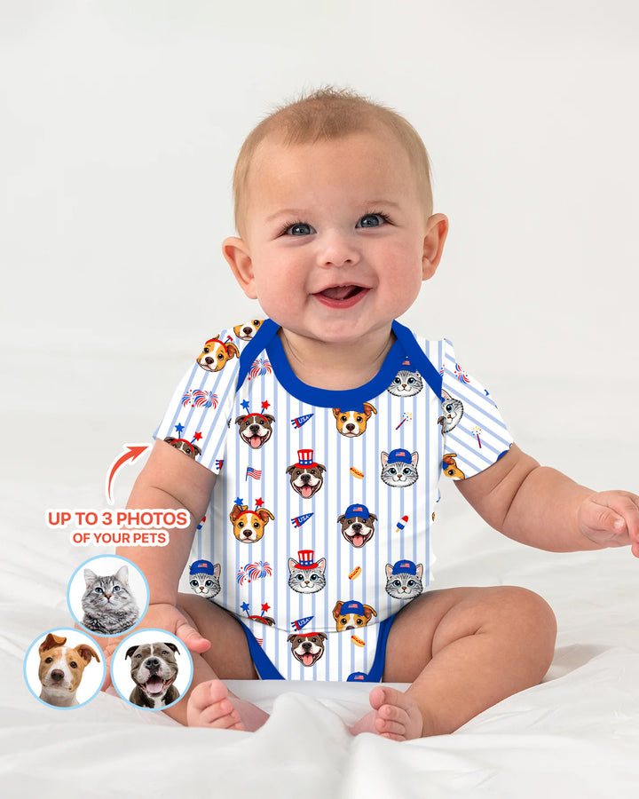 Gerippte Babykleidung mit individuellem Foto - Weich &amp; Skizzenhaft