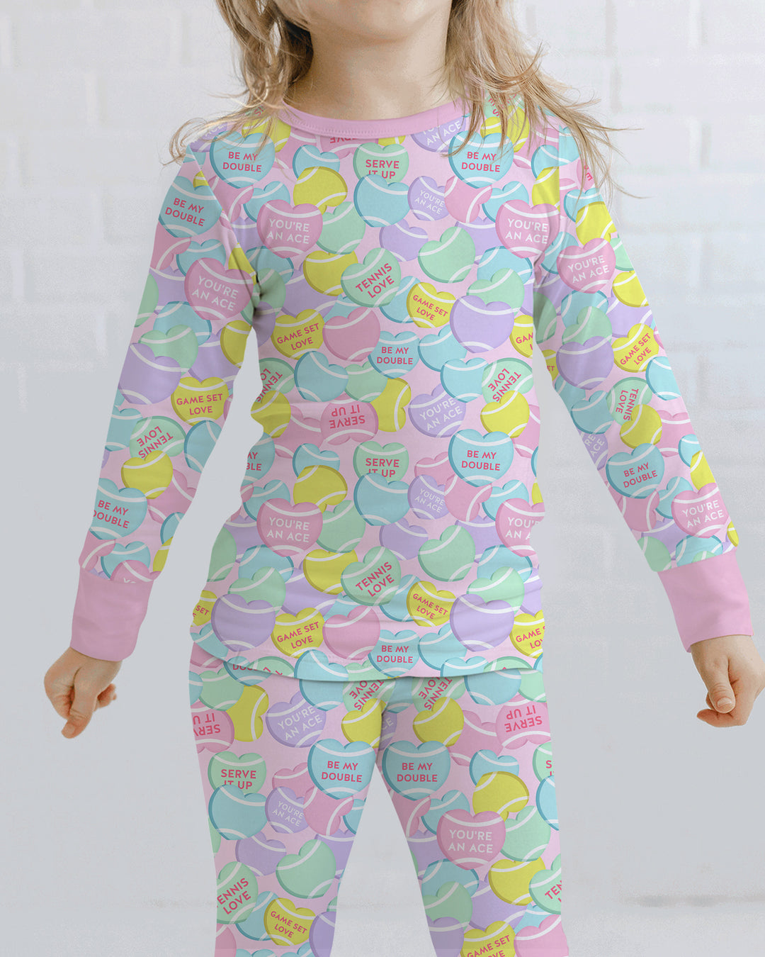 Zweiteiliges Langarm-Pyjama-Set mit Sommerfrüchten