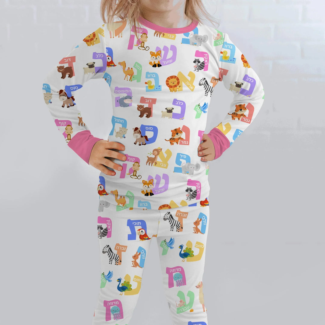 Zweiteiliges Langarm-Pyjama-Set mit Sommerfrüchten