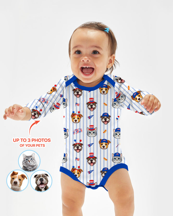 Gerippte Babykleidung mit individuellem Foto - Weich &amp; Skizzenhaft