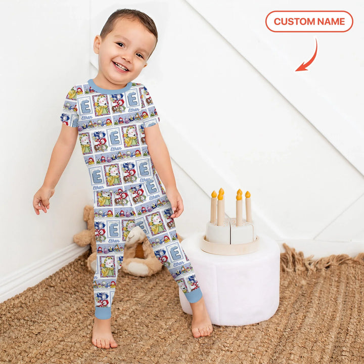 Zweiteiliges, kurzärmliges Pyjama-Set mit Marienkäfern