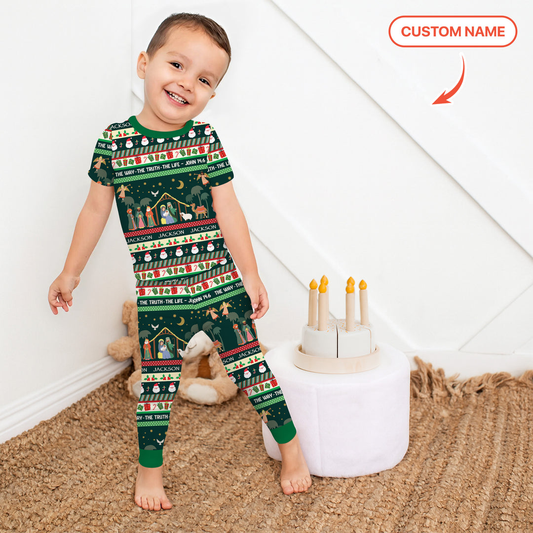 Zweiteiliges, kurzärmliges Pyjama-Set mit Marienkäfern
