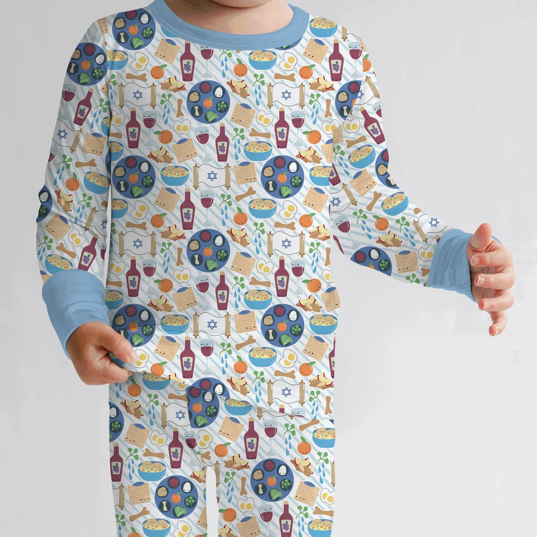 Passover Meal Two Piece Long Sleeve Pajama Set