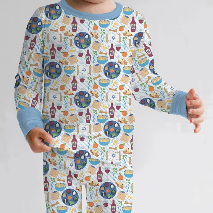 Passover Meal Two Piece Long Sleeve Pajama Set